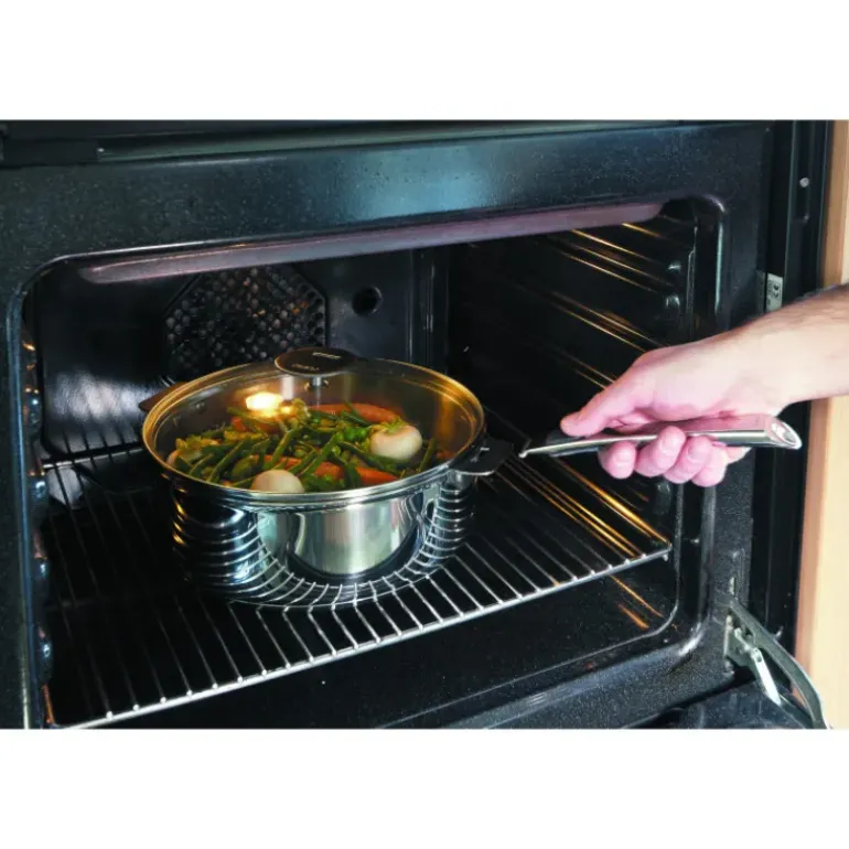 Wok Casteline Ø 24 cm Manche Amovible Anti-Adhésif Inox Cristel